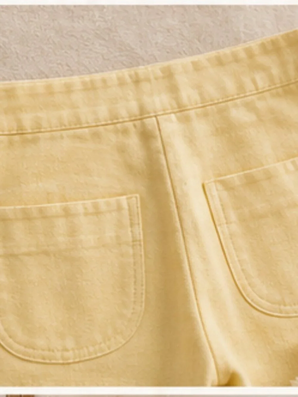 Butter Yellow Linen Blend Pants Size 6 Coastal Minimalist Summer Chic Kasper